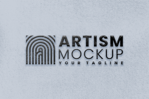 逼真3D纹理徽标Logo样机模板 Real 3d Texture Logo Mock Up