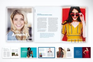 年度报告小册子宣传册设计模板 Care for People Annual Report Brochure
