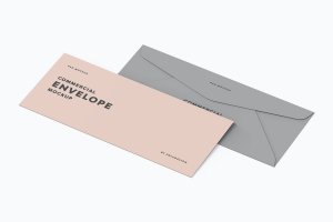 商业信封VI品牌展示样机 Commercial Envelope Mockup