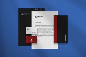 企业办公文具VI展示样机模板 Stationery Mockup