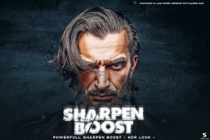锐化增强HDR效果照片处理PS动作 Sharpen Boost HDR – Photoshop Action