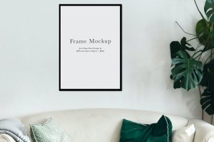 室内背景照片作品展示相框画框样机模板#2359 Frame Mockup #2359, Interior Mockup