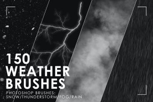 150个天气元素Photoshop笔刷合集150 Weather Photoshop Brushes