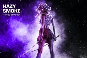 朦胧烟雾效果照片处理PS动作 Hazy Smoke Photoshop Action