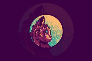 猫头动物艺术插画服装图案矢量素材v2 cat animal illustration
