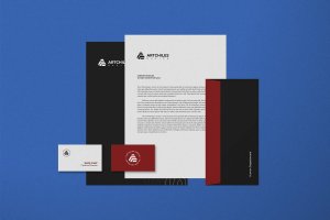 企业办公文具设计样机模板 Stationery Design Mockup