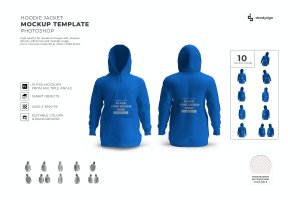 连帽衫夹克服装设计样机模板套装 Hoodie Jacket Mockup Template Set