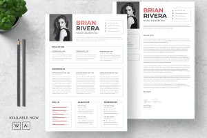 经典简约CV形式简历/求职信模板合集 CV Resume