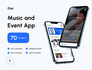 设计森林下午茶：音乐和活动App应用程序UI套件