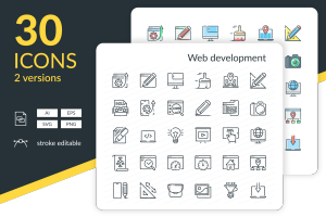 Web开发矢量图标 Web Development Icons