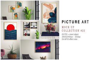 创意房间艺术照片作品展示样机v25 Picture Art Mockup [Vol 25]