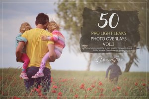 50个专业漏光效果照片叠层背景素材v3 50 Pro Light Leaks Photo Overlays – Vol. 3