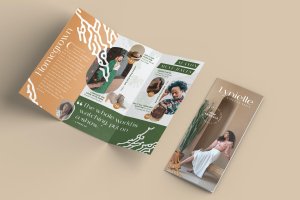三折页时尚广告小册子设计模板 Lynielle Collection Trifold Fashion Brochure