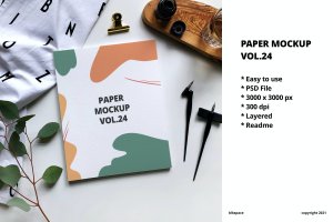 海报传单作品展示纸张样机模板v24 Paper Mockup Vol.24