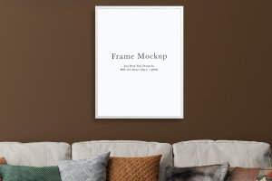 室内背景照片作品展示相框画框样机模板#2293 Frame Mockup #2293, Interior Mockup