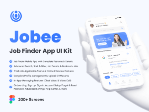 设计森林下午茶：求职/找工作App应用程序 UI 套件