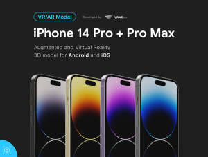 设计森林下午茶：用于AR的iPhone 14 Pro和Pro Max 3D手机样机