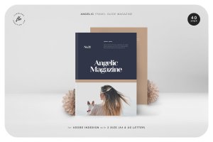 旅游广告杂志设计模板 Angelic Travel Guide Magazine