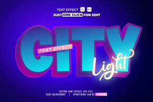 城市之夜立体矢量文本/文字效果样式素材v58 Text Effect Vol 58