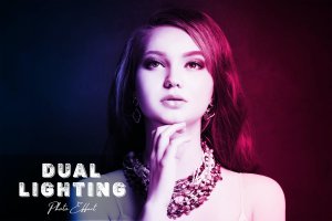 双色调光效照片效果PS动作 Dual Lighting Photoshop Action