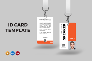 极简风格工牌工作证设计模板 Minimalist – ID Card Template