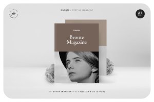 模特摄影生活方式杂志画册设计模板 Bronte Lifestyle Magazine
