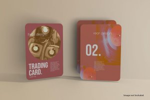 游戏卡片正背面设计展示样机 Trading Card Mockups