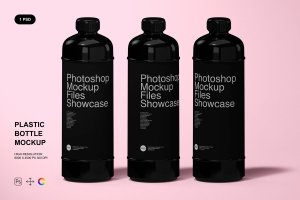 塑料瓶设计包装展示样机 Plastic Bottle Mockup