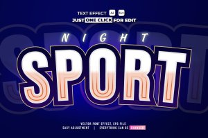 双色渐变矢量文本/文字效果样式素材v56 Text Effect Vol 56