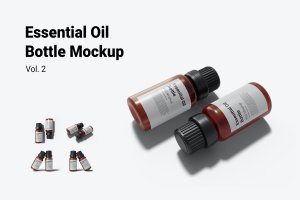塑料精油瓶包装设计样机v2 Essential Oil Bottle Mockup Vol.2