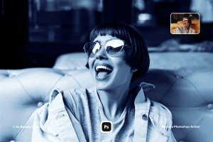 银色滤镜效果照片处理PS动作 Modista  – Photoshop Action
