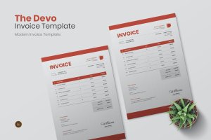 私营企业发货清单发票设计模板 Devo Company Invoice