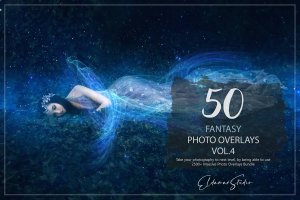 50个梦幻彩色几何线条照片叠层背景素材v4 50 Fantasy Photo Overlays – Vol. 4