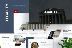 律师主题白色背景PowerPoint幻灯片模板 Legal Service PowerPoint Template