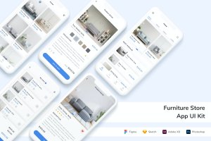 家具店App手机应用程序UI设计套件 Furniture Store App UI Kit