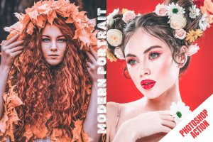 现代肖像人物照片调色PS动作 Modern Portrait Action