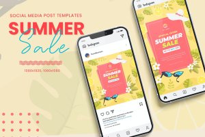 夏季促销广告Banner设计模板 Hello Summer Sale Banner Templates