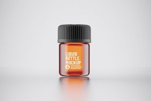 化妆品玻璃瓶包装设计样机psd模板 Cosmetic Glass Bottle Mockup