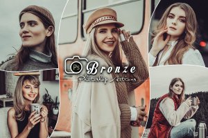 青铜色调滤镜效果PS动作 Bronze Mood Photoshop Actions