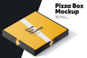 披萨盒食品包装设计样机 Pizza Box Mockup