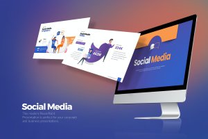 社交媒体用户数据分析PPT演示文稿 Social Media PowerPoint Presentation