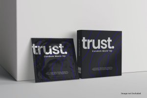 避孕套品牌包装样机模板 Condom Packaging Mockups