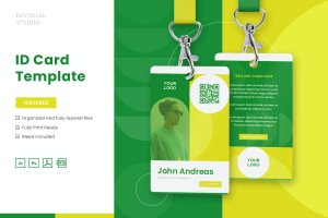 工作牌/胸牌/工作证设计模板v6 ID Card Template