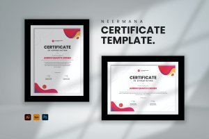 荣誉颁奖证书模板 Certificate Template
