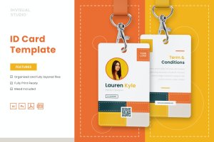 工作牌/胸牌/工作证设计模板v7 ID Card Template