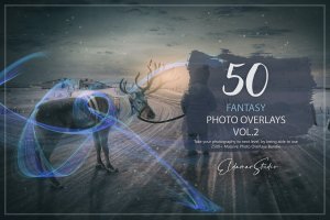 50个梦幻彩色几何线条照片叠层背景素材v2 50 Fantasy Photo Overlays – Vol. 2