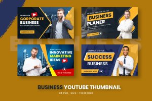 商业营销频道Youtube缩略图设计模板 Business Marketing Youtube Thumbnail Template