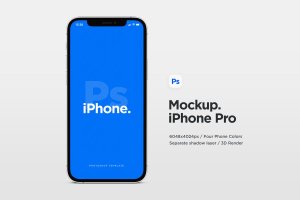 iPhone苹果手机前视图样机 Phone Front View Mockup