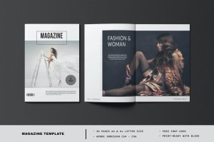 美容时尚画册排版设计模板 Magazine Template