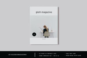A5尺寸人物杂志图册设计模板 A5 Gleih Magazine